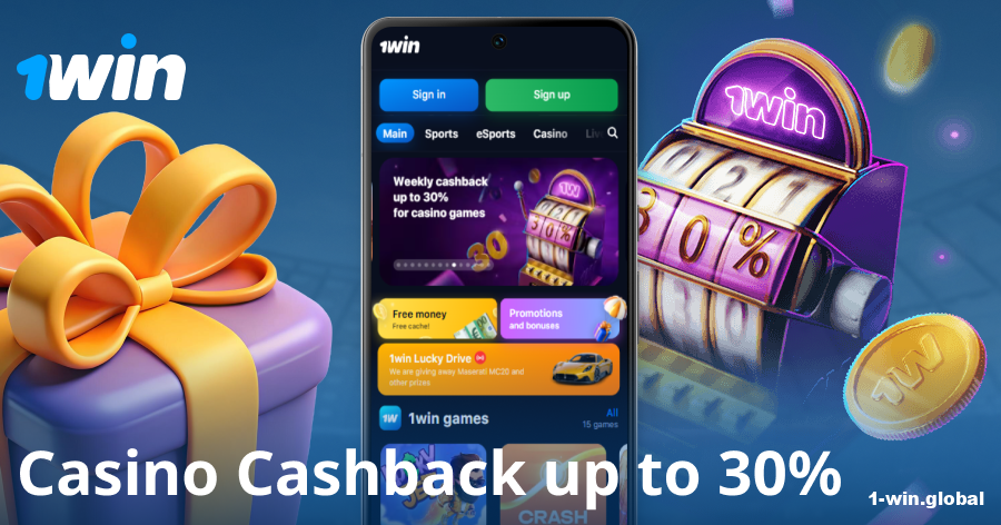 1win cashback deal for casino users