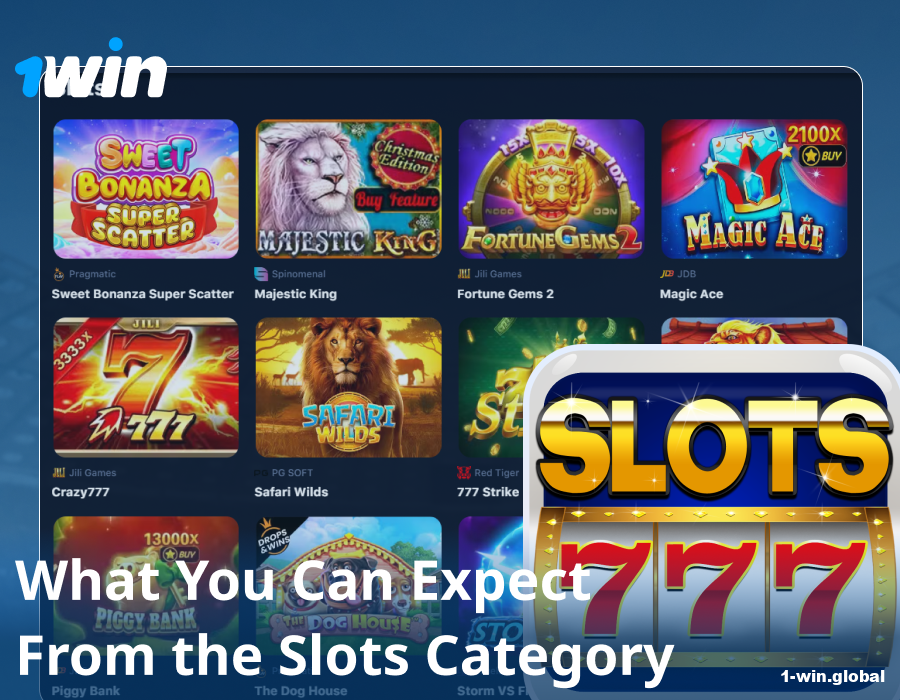 What players find inside 1win slot section