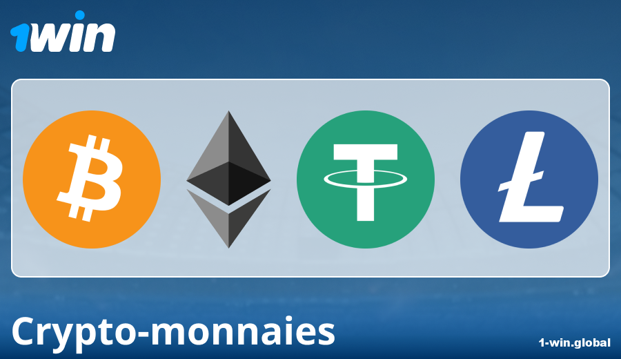 Caractéristiques des paiements par crypto-monnaies chez 1Win FR