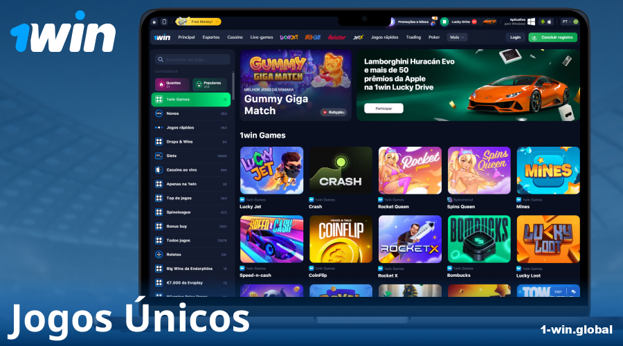 Jogos exclusivos do 1Win para jogadores brasileiros