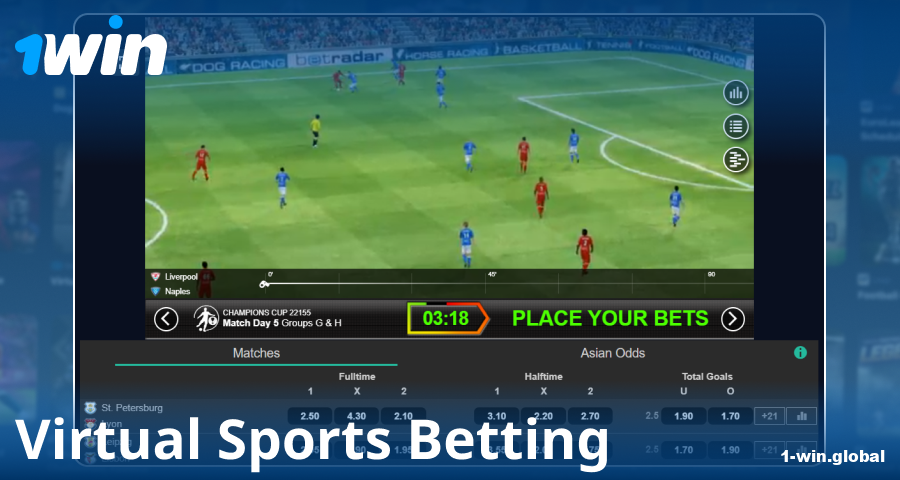 Play virtual sports for 1Win players
