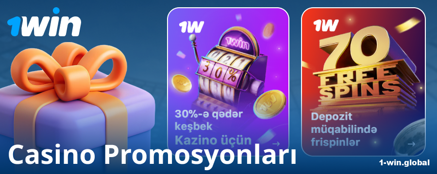 1Win Azərbaycanda kazino bonusları