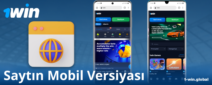 Azərbaycanlılar üçün 1Win mobil saytının brauzer versiyası