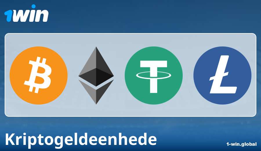 Betalings kenmerke via kripto-geldeenhede by 1Win