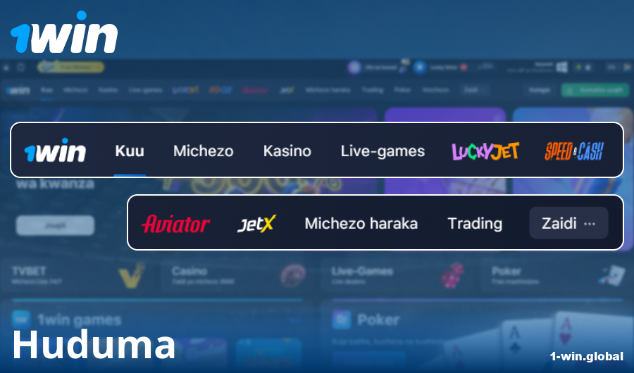 Sifa za Tovuti ya 1Win