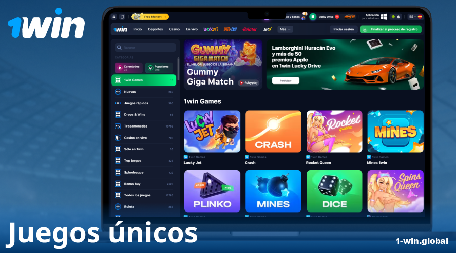 Juegos exclusivos de 1Win para jugadores españoles