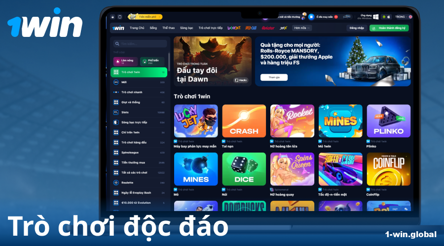 Trò chơi độc quyền của 1Win dành cho người Việt